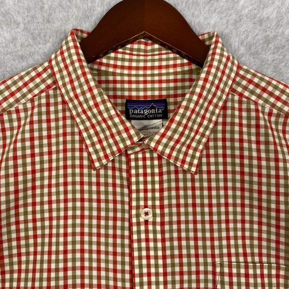 Patagonia Other - Patagonia Shirt Mens L Organic Cotton Gingham Check Short Sleeve Button Up